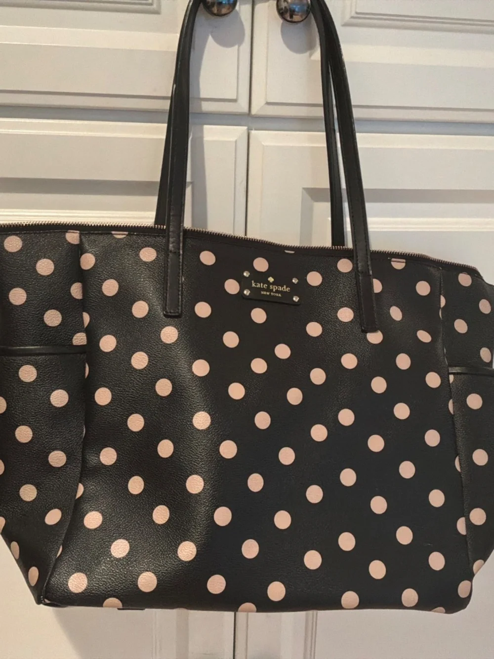 KATE SPADE BLACK/BLUSH  TOTE